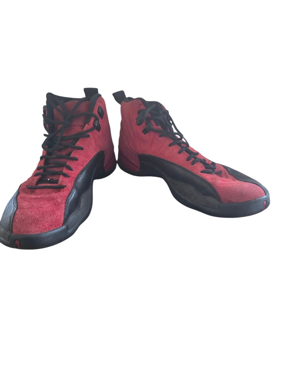 Nike Men's Red and Black High-Top Basketball Sneakers